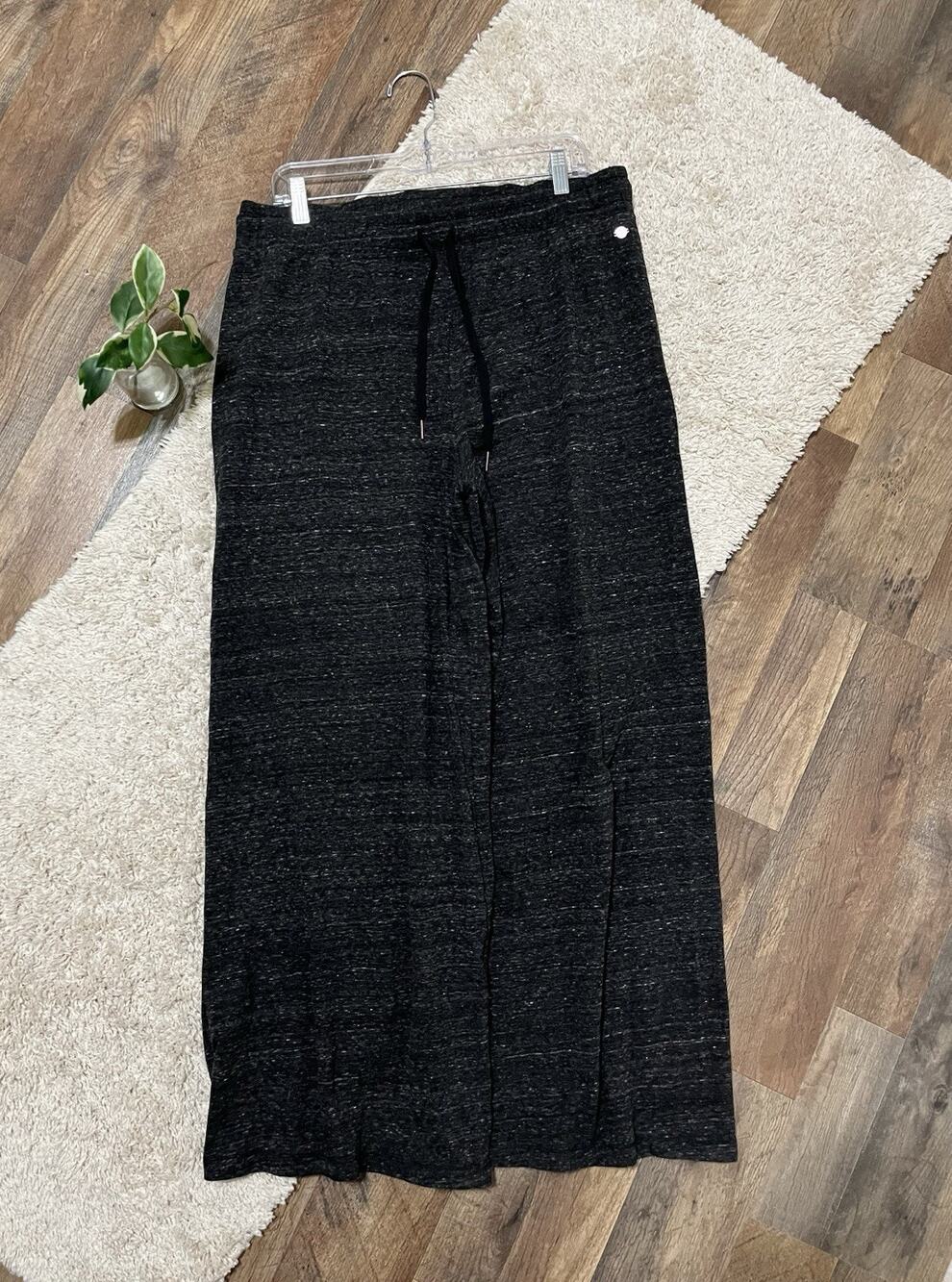 CALIA by Carrie Underwood Size Large Charcoal Marled Wide Leg Pull-On Pants